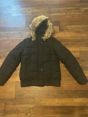 Zeroxposure Women’s Black Hooded Puffer Puffer Jacket - Size Medium